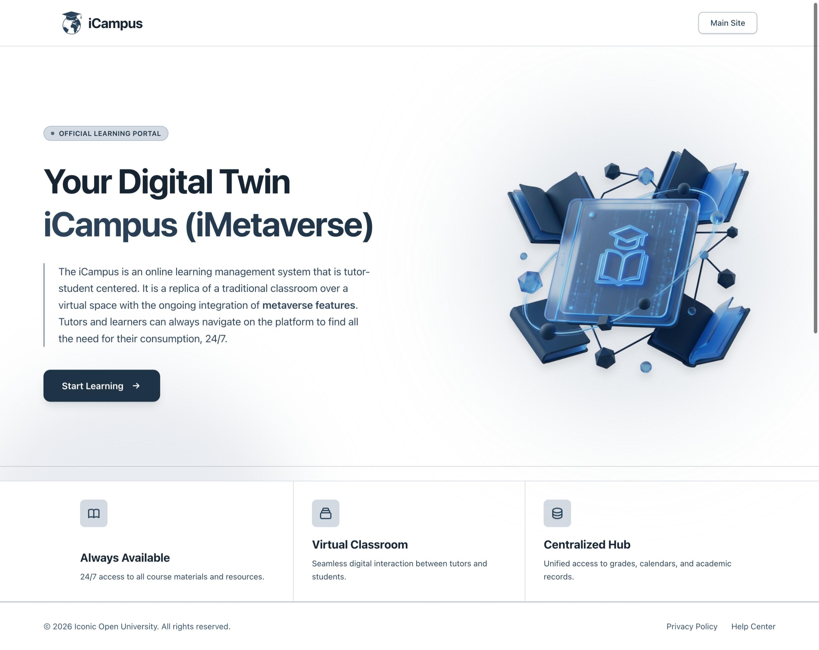 iCampus learning interface preview